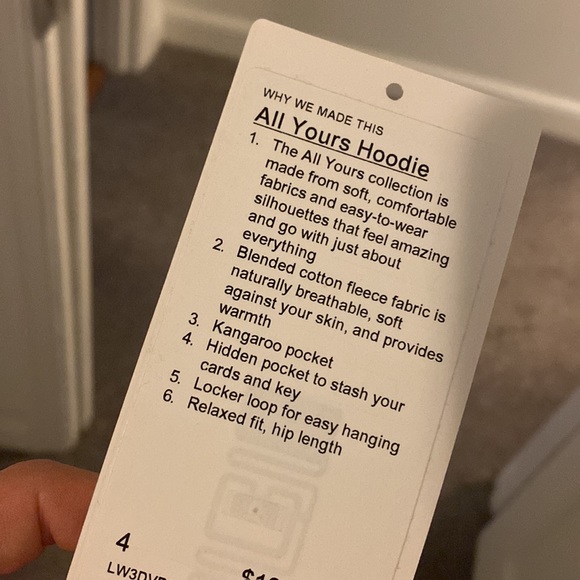 SOLD lululemon All Yours Hoodie- Size 4 - Picture 8 of 8